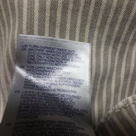 NYDJ Ellison Tall Jeans Womens 6T Beige Lodge Stripe High Rise Straight Ankle - Picture 12 of 16